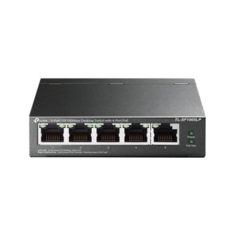 Switch PoE No Administrable de Escritorio / 5 puertos 10/100 Mbps / 4 puertos PoE af / Presupuesto 41 W / Modo extensor PoE hasta 250 metros / Calidad video prioritaria image 4