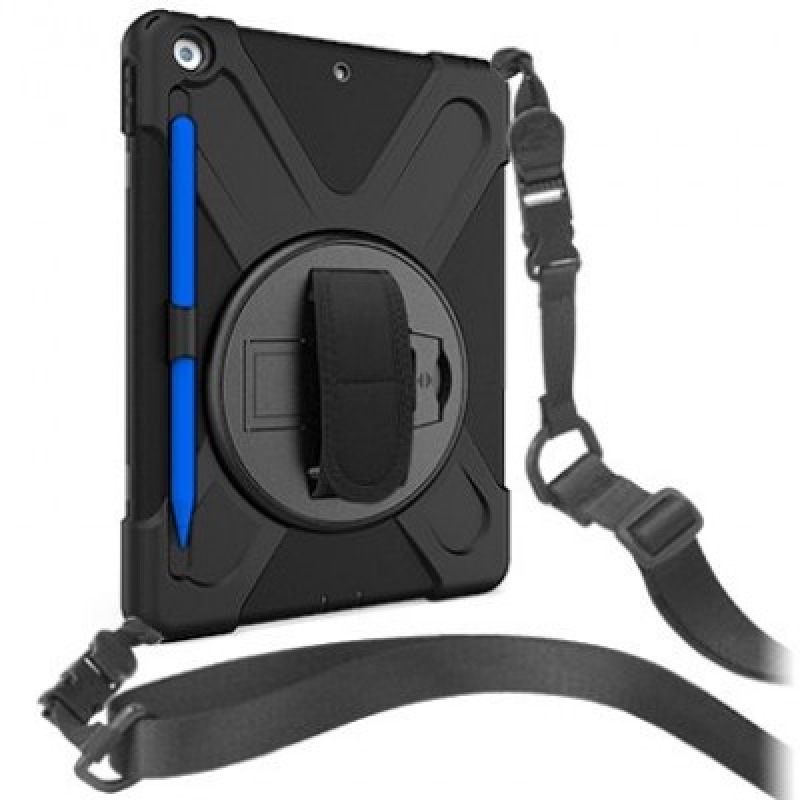 FUNDA BROBOTIX DE USO RUDO CON CORREA Y GIRO 360º, PARA IPAD 10.2, 9NA. 8VA. Y 7MA. GENERACIóN