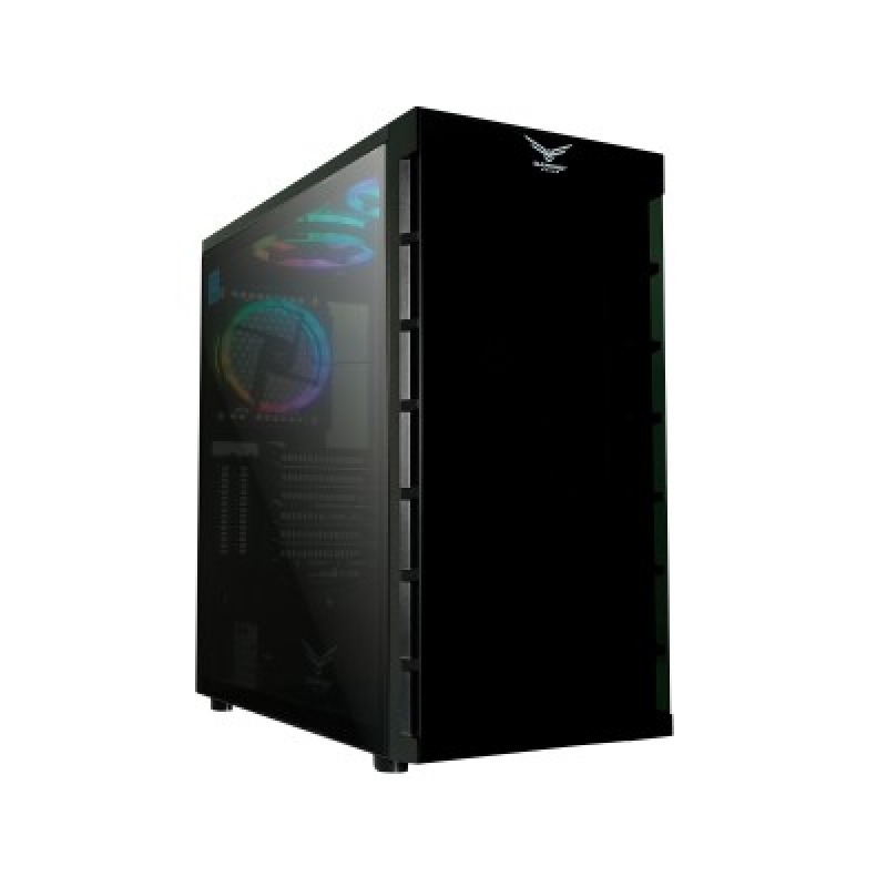 GABINETE NACEB (NA-0609) ORION,FULL ATX,SIN FUENTE,2*USB 2.0,1*USB 3.0,3*FAN,CRISTAL TEMP,NEGRO image 2