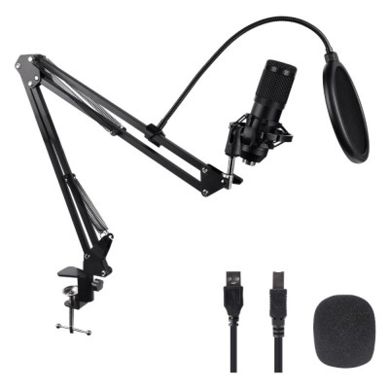 MICROFONO GAMER BALAM RUSH STELAR MC970 / USB / PUERTO XLR / UNIDIRECCIONAL / CON SOPORTE DE BRAZO / FILTRO ANTI POP / ROTACION 360° / NEGRO / BR-932967 image 2