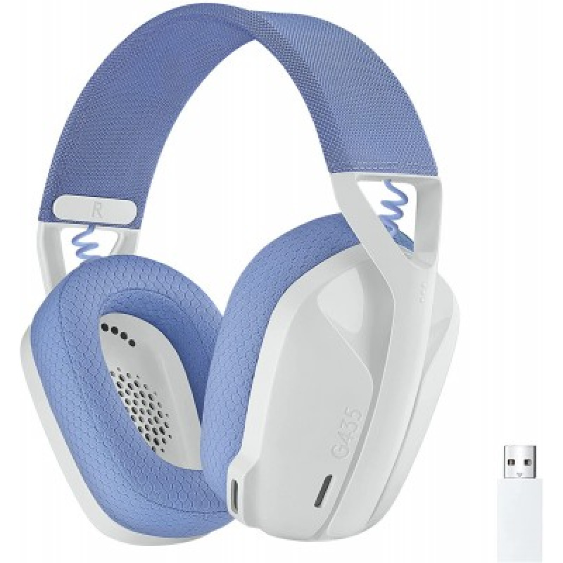AUDIFONOS GAMING TIPO DIADEMA LOGITECH G435 LIGHTSPEED WHITE INALAMBRICO RECARGABLE 18HRS USB 1MS LIGHTSYNC BLUETOOTH 165 GRAMOS image 2
