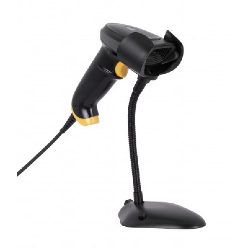 LECTOR CODIGO DE BARRAS TECHZONE TZBESC3, NEGRO, LED BIDIRECCIONAL, USB, 1D, ALCANCE 27 CM, 100 LECTURAS POR SEGUNDO, BASE AJUSTABLE Y REMOVIBLE image 2