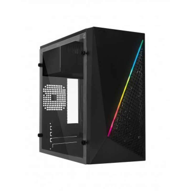 GABINETE ACTECK KIOTO GC460 / MINI TORRE / MICRO ATX, MINI ITX / FUENTE 500W / ILUMINACION RGB / PANEL ACRILICO, METAL / NEGRO / AC-933070 image 2