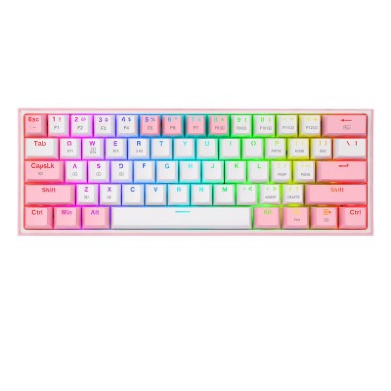 REDRAGON K616-RGB WP FIZZ PRO, Teclado Mecánico multiconexion Blanco y Rosa image 2
