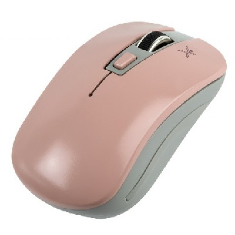 MOUSE INALAMBRICO OPTICO 800 A 1600 DPI SIMETRICO DONGLE USB PERFECT CHOICE ESSENTIAL - ROSA