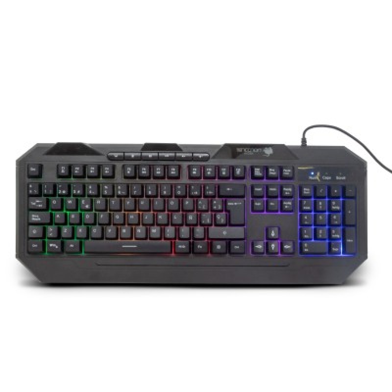 TECLADO ALAMBRICO NECNON (NBGKHY01BM) GAMING,MULTIMEDIA,USB,110 TECLAS,BLOQ DESPL,LUZ LED,NEGRO image 2