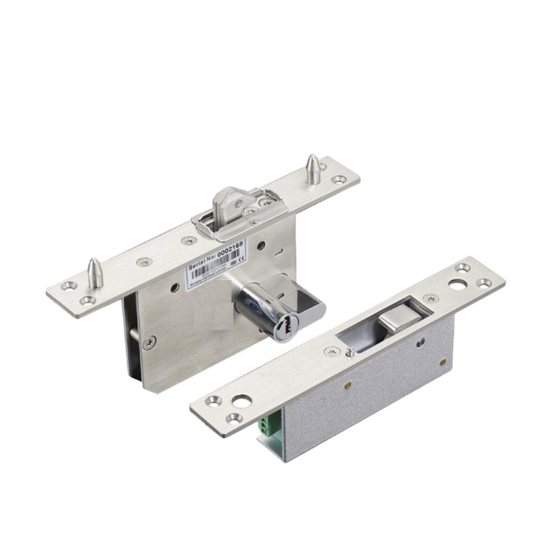 Cerradura eléctrica para puertas corredizas tipo gancho / apertura con llave ambos lados / Abierto en caso de falla/ IP65