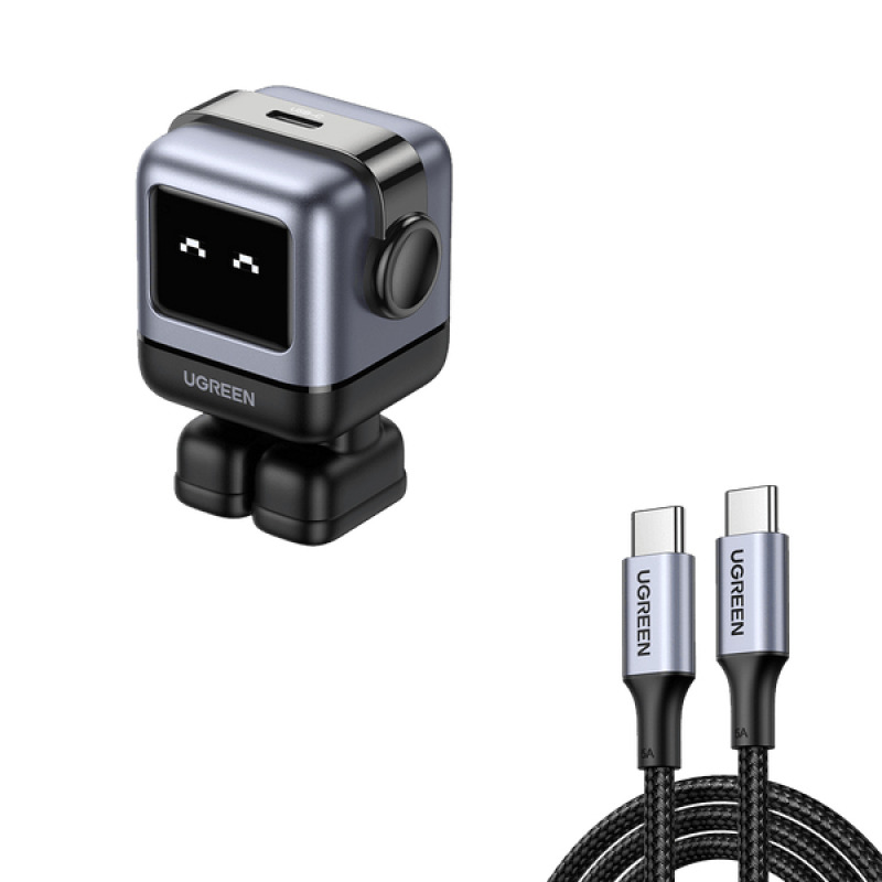 Cargador Mini GaNRobot 30W serie Nexode | 1 USBC de Carga Rápida | Tecnología GaN II | Multiprotocolo PD/QC/SCP/FCA | Carga Inteligente | Pantalla LED | Zapato Magnético Extraíble | Thermal Guard | Color Negro image 3