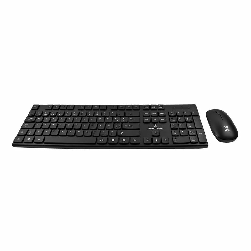 KIT TECLADO Y MOUSE INALAMBRICOS CONECTOR USB RESISTENTE A DERRAMES SILENCIOSO PERFECT CHOICE DUST - NEGRO image 3