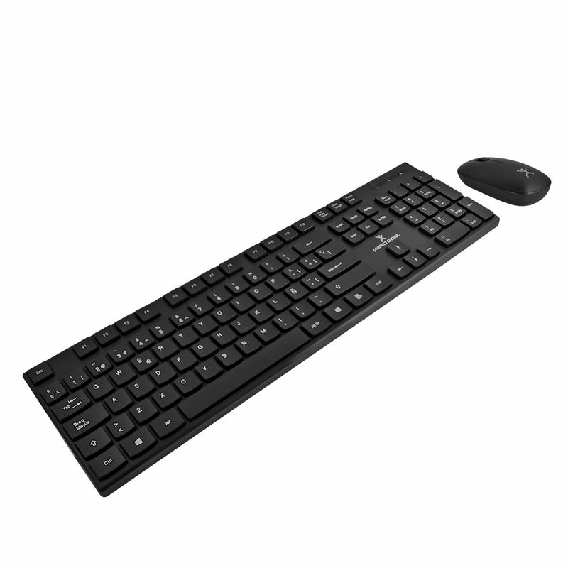 KIT TECLADO Y MOUSE INALAMBRICOS CONECTOR USB RESISTENTE A DERRAMES SILENCIOSO PERFECT CHOICE DUST - NEGRO image 5