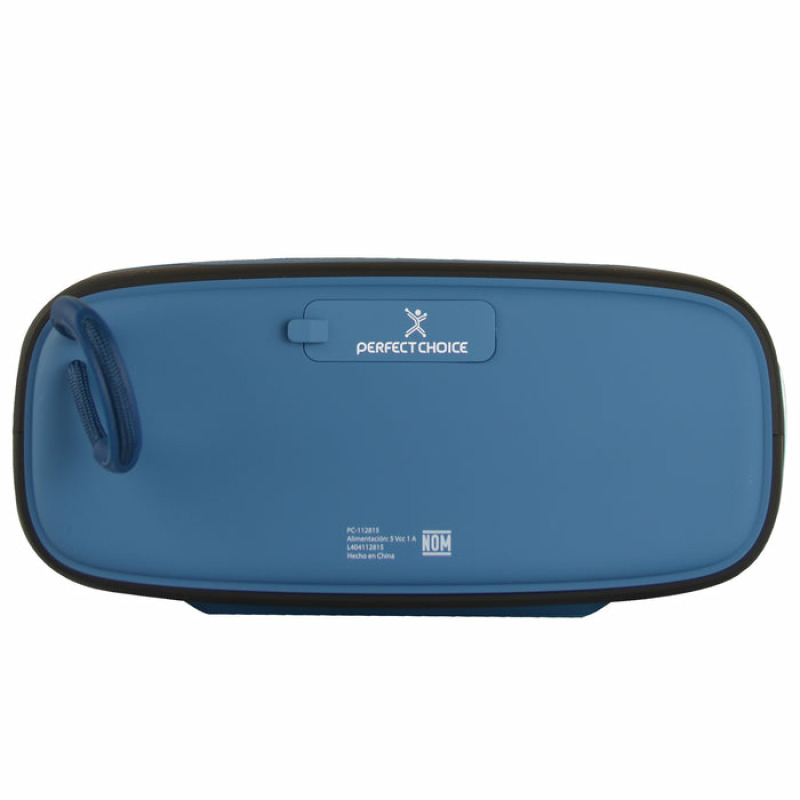 BOCINA INALAMBRICA BLUETOOTH PORTATIL CON MICROFONO KARAOKE RECARGABLE FUNCION TWS RESISTENTE A SALPICADURAS PERFECT CHOICE OUTDOORS LITE - AZUL image 5