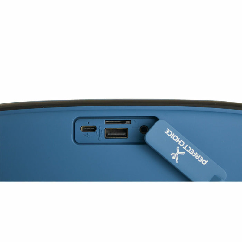 BOCINA INALAMBRICA BLUETOOTH PORTATIL CON MICROFONO KARAOKE RECARGABLE FUNCION TWS RESISTENTE A SALPICADURAS PERFECT CHOICE OUTDOORS LITE - AZUL image 6