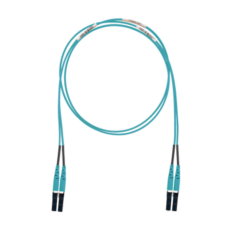 Jumper de Fibra Optica Multimodo 50/125 OM3 LCLC Duplex LSZH Cero Halógenos Color Aqua 3 Metros image 2