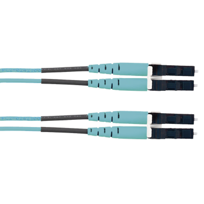 Jumper de Fibra Optica Multimodo 50/125 OM3 LCLC Duplex LSZH Cero Halógenos Color Aqua 2 Metros image 2