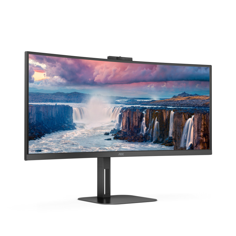 MONITOR CURVO AOC 34 PANEL VA / FRECUENCIA 100HZ / T.D.R  4 MS / FLICKER FREE / LOW BLUE LIGHT / COLOR NEGRO/ HDMI / VGA / DISPLAYPORT / ASPECTO 21:9 / RESOLUCION 3440 X 1440 / BRILLO 300 CD/M2 image 5