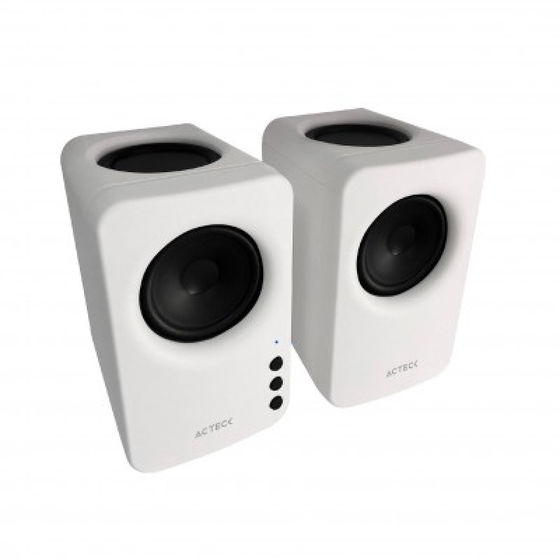 BOCINAS ACTECK DYNAMIC EXACT MINI BS475 / INALAMBRICA / 10 W RMS / SONIDO ESTEREO 2.0 / CONEXION BLUETOOTH - AUX / CONTROL DE VOLUMEN / INDICADOR LED / BLANCO / AC-936378