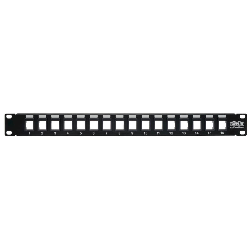 Tripp Lite N062-016-KJ Panel de Conexiones sin Blindaje RJ45 Keystone / Multimedia de 16 Puertos de 1U Para Instalación en Rack, Ethernet RJ45, USB, HDMI, Cat5e / 6 image 5