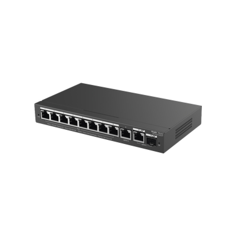 Switch Administrable con 8 puertos Gigabit PoE 2 Uplinks Gigabit 1 SFP gestión gratuita desde la nube