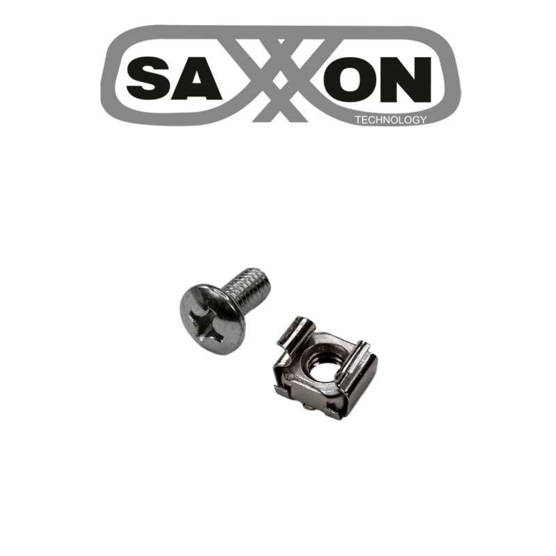 SAXXON SXSCW001- Tornillos de acero inoxidable para montaje de equipo en Rack de 19 Pulgadas / Acero Inoxidable / 12-24 / Pieza Unitaria