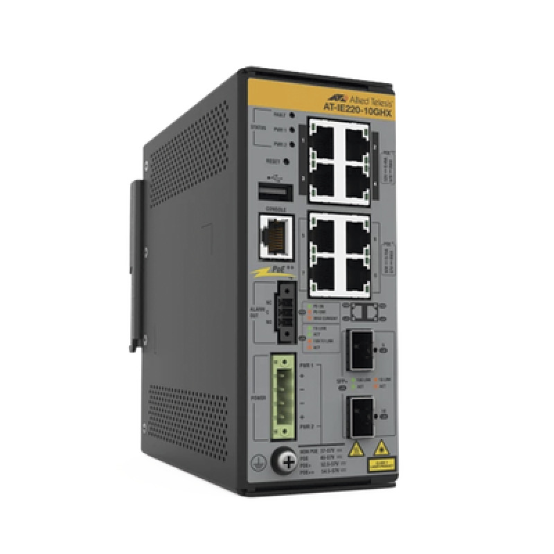 8x 10/100/1000T 2x 1G/10G SFP Industrial Ethernet Layer 2 Switch PoE TAA image 2