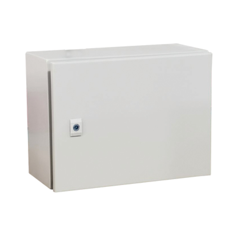 Gabinete de Acero IP66 Uso en Intemperie 500 x 300 x 300 mm con Placa Trasera Interior Metálica y Compuerta Inferior Atornillable Incluye Chapa y Llave T Ideal para Centros de Carga y Tableros de Control
