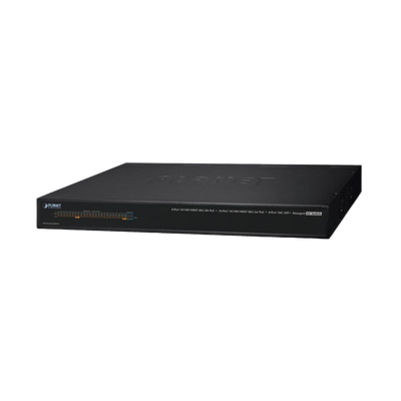 Switch AV Profesional para Integraciones Audiovisuales  8 Puertos PoE Gigabit 8023bt 16 Puertos PoE Gigabit 8023at 4 Puertos SFP 10 G Hasta 450 W de Potencia