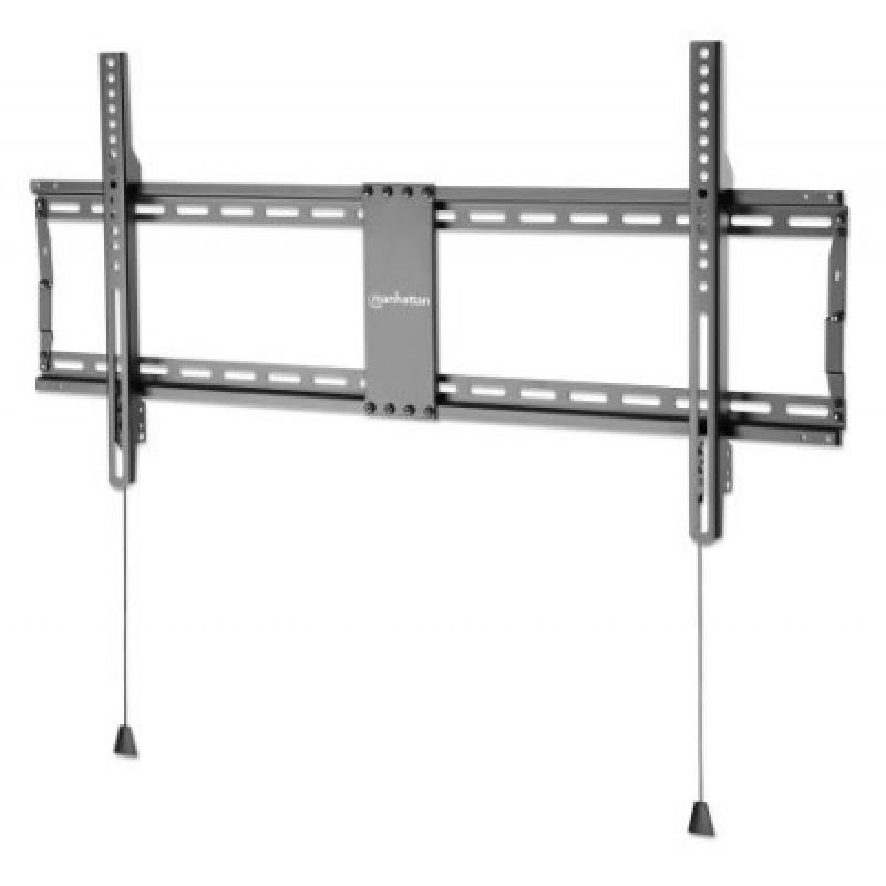 MANHATTAN 461948 - Soporte fijo ultradelgado para TV / Soporta un televisor de 43" a 100" de hasta 70 kg (154 lbs.), soporte fijo para televisor, diseño ultradelgado, plegable para un embalaje compacto y fácil de transportar, negro image 3