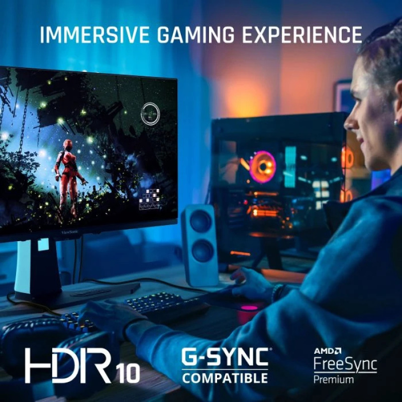 MONITOR OLED VIEWSONIC GAMING XG272-2K-OLED/ 27 PULGADAS/ QHD 2560X1440/ HDMI 2.1 / USB-C / DISPLAY PORT / 240 HZ / RESPONSE TIME 0.01 MS/ HDR 10 / 3 AÑOS DE GARANTIA image 3