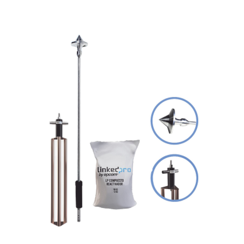 Punta Pararrayo de Aluminio de 50 m de Diámetro de Protección