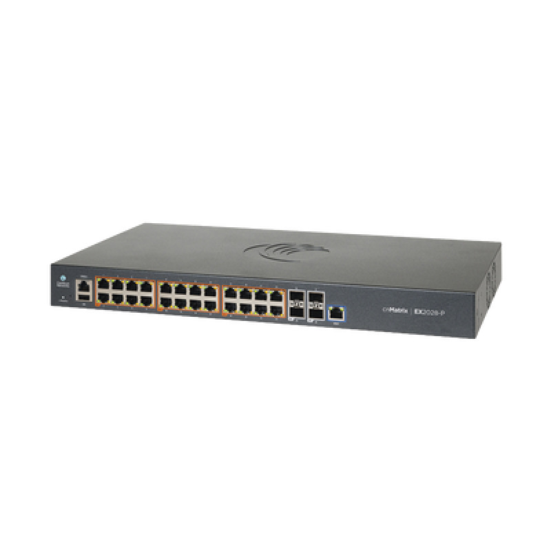 Switch cnMatrix EX2028P capa 3 de 28 puertos 24 PoE Gigabit 8023af/at 4 SFP administración desde la Nube MXEX2028PxBU image 2