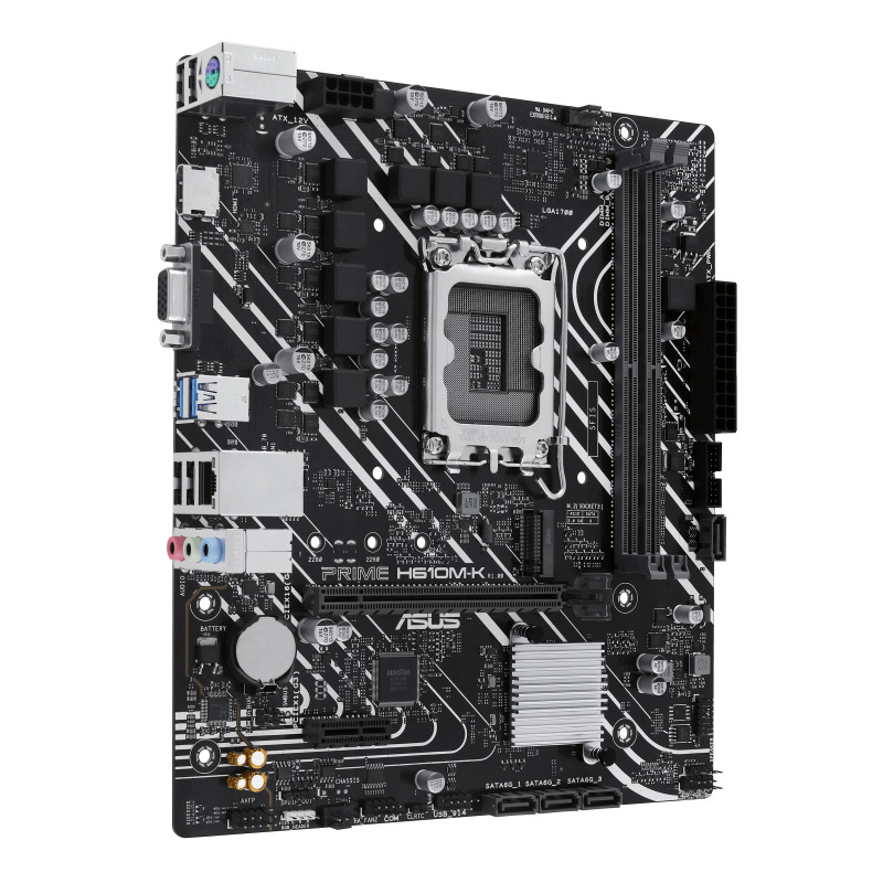 MOTHERBOARD ASUS (PRIME H610M-K) SOCKET 1700 12A,2*DDR5,HDMI,VGA,PCIE-4.0,MICRO ATX image 3