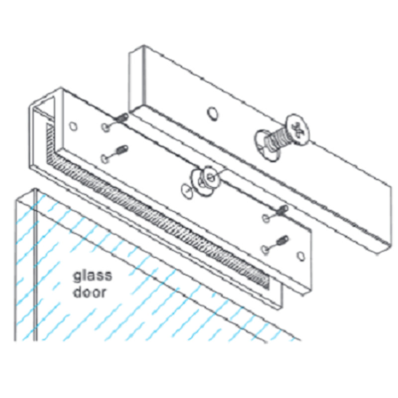 YLI MBK280UL - Soporte para montaje de electroimán para puerta de vidrio sin marco de 280 Kg/ Compatible con los modelos YLI/ YM280, YM280N, YM280NLED  image 6