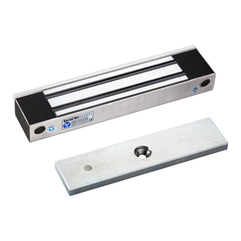 YLI YM350WS - Cerradura Magnética para Control de Acceso / Fuerza de Sujeción de 350 kg (800 lb) / Para puertas de madera, vidrio y metálicas / IP68 para uso exterior e interior image 2