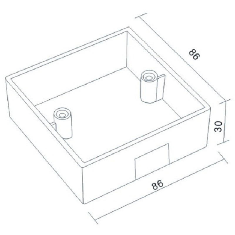 YLI MBB800BP - Caja para instalación de botón liberador de puerta / Plástico / Compatible con botón PBK812 image 2