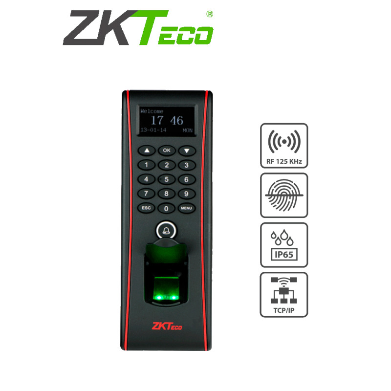 ZKTECO TF1700 - Control de Acceso Exterior de Huella, Tarjeta y Contraseña / Soporta 3000 Huellas / 10000 Tarjetas  RFID 125 khz / Almacena 30000 Registros / Conexión TCPIP / USB / Compatible con Software ZK Access 3.5 / #MUNDIALTVC image 2