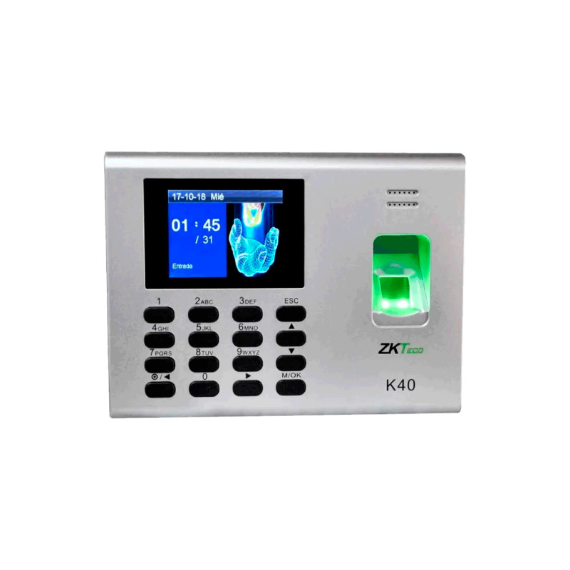 ZKTECO K40 - Control de Acceso y Asistencia Simple / 1000 Huellas / TCPIP / Descarga de  USB en Hoja de Cálculo / 2 Horas de Respaldo image 3