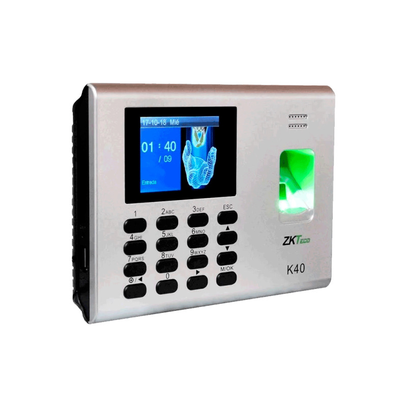ZKTECO K40 - Control de Acceso y Asistencia Simple / 1000 Huellas / TCPIP / Descarga de  USB en Hoja de Cálculo / 2 Horas de Respaldo image 4