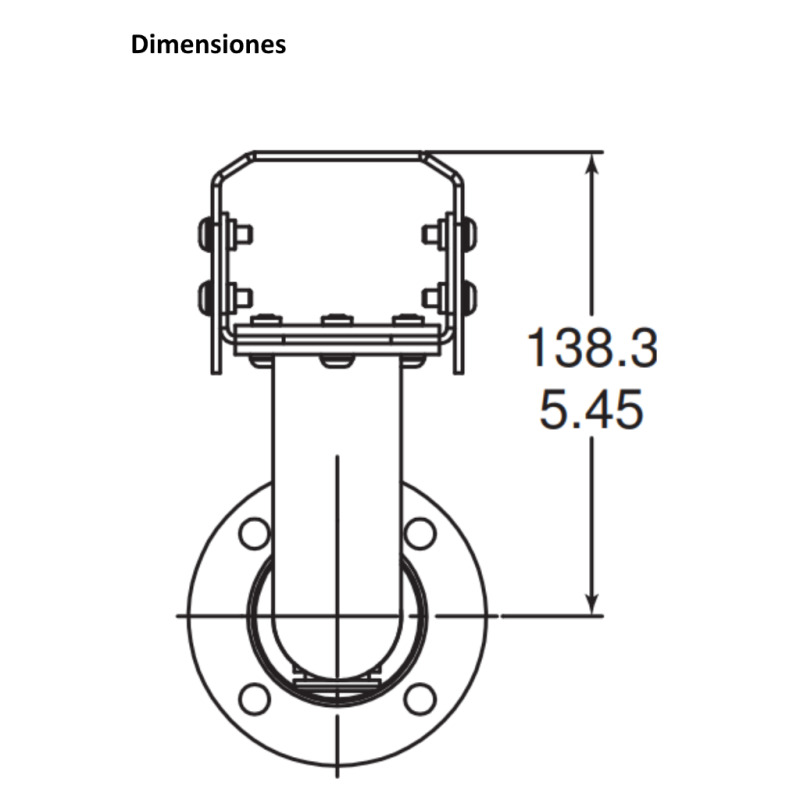 BOSCH V_LTC921500S - Brazo para montaje en pared / Compatible con gabinetes BOSCH series UHO / HSG / LTC / HSG / 948X / 9583 image 4