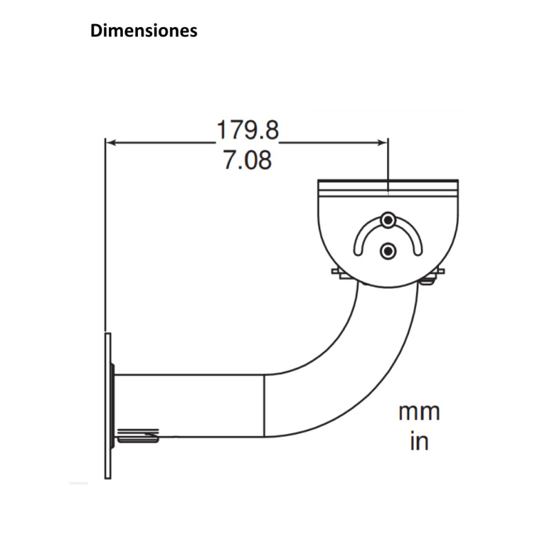 BOSCH V_LTC921500S - Brazo para montaje en pared / Compatible con gabinetes BOSCH series UHO / HSG / LTC / HSG / 948X / 9583 image 5