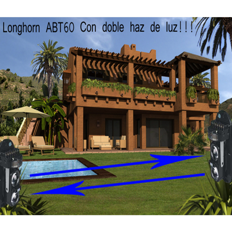 IHORN ABT60- Detector por doble haz de luz (fotocelda) / Distancia hasta 60  Mts / Velocidad de respuesta 50mS / 12 VDC compatible con paneles IHORN / RISCO / DSC / BOSCH. image 2