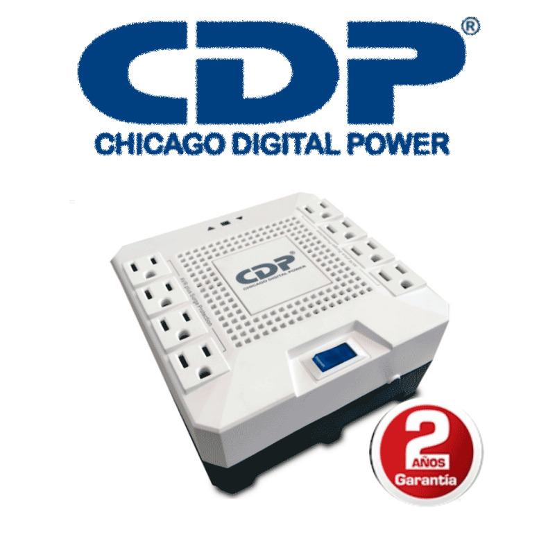 CDP RAVR1808 - Regulador para equipos electrónicos de alto consumo / 1800VA / 1000W / 8 Tomas con protección