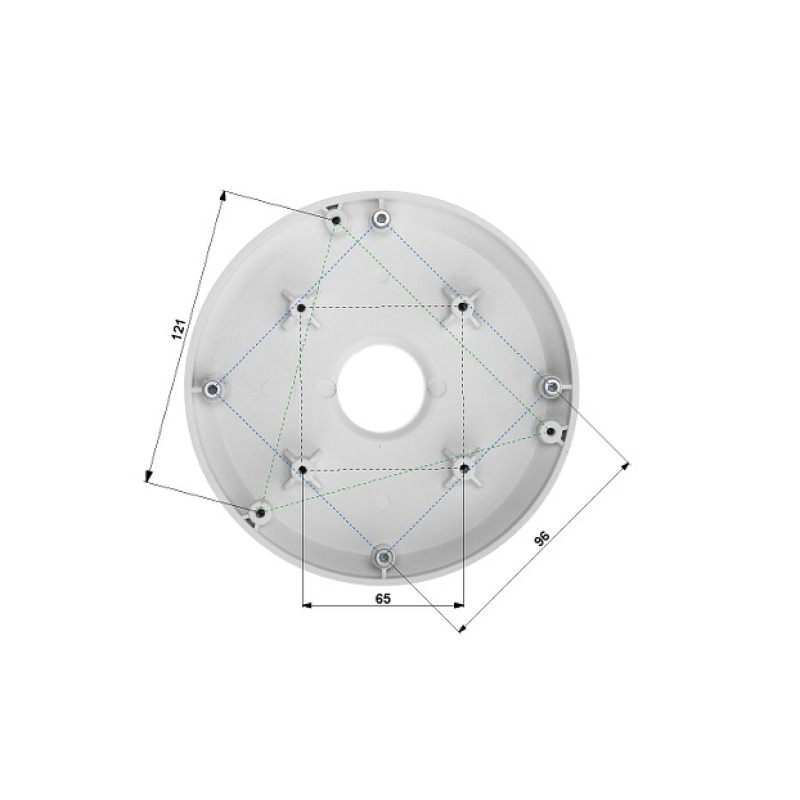 DAHUA PFA101 - Adaptador para montaje de pared PFB302S / Techo PFB300C / Camaras H dBW5121 / 5220 / 5221 / 5421 / 8231 / 8331EZ /  HDC image 4