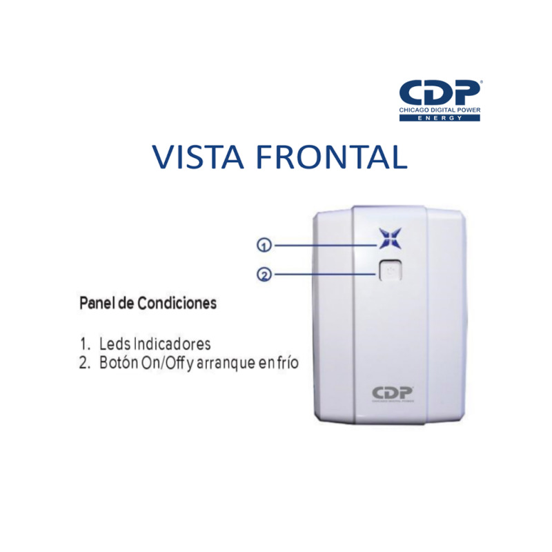 CDP RUPR508 - UPS / 500 Va / 250W / 4 Terminales de salida / 4 Con respaldo / Auto reseteo #GOL image 5