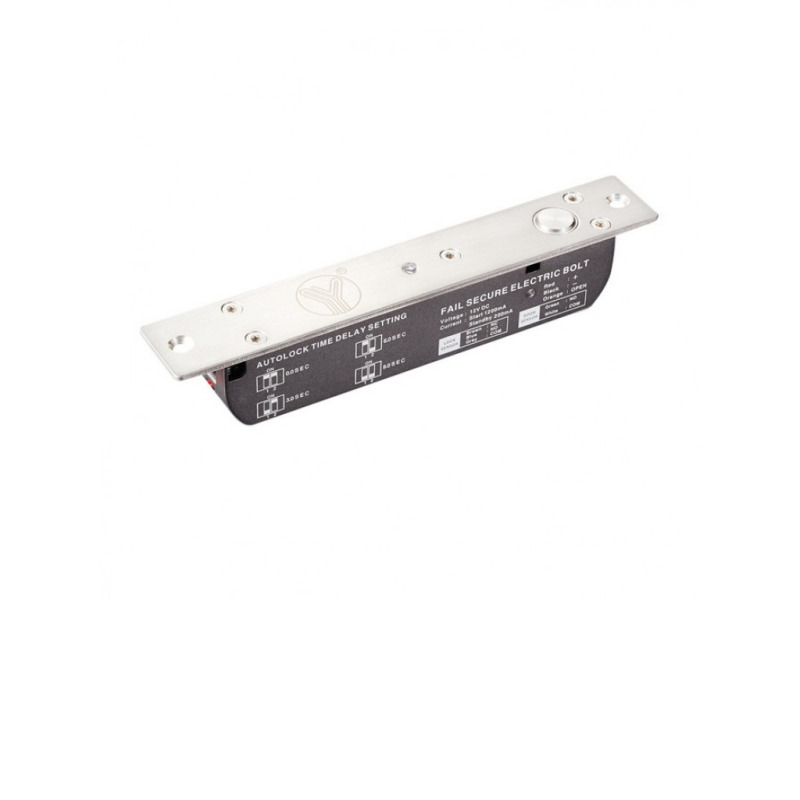 YLI YB700ALED - Cerradura eléctrica de Perno, de uso rudo para control de acceso , cuenta retardo de tiempo de 3,6 y 9 segundos con hasta 2000 Kg de fuerza de sujeción