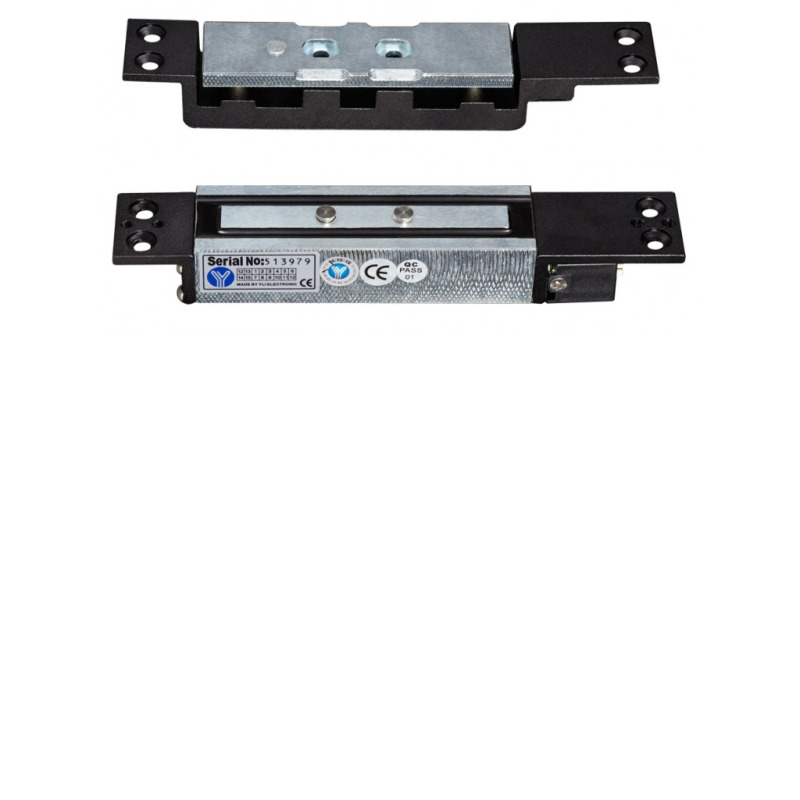 YLI YM2400SL - Contrachapa magnética / Uso rudo / Hasta 1200 Kg de sujeción / Ideal para puertas de cortesía / Sensor de puerta