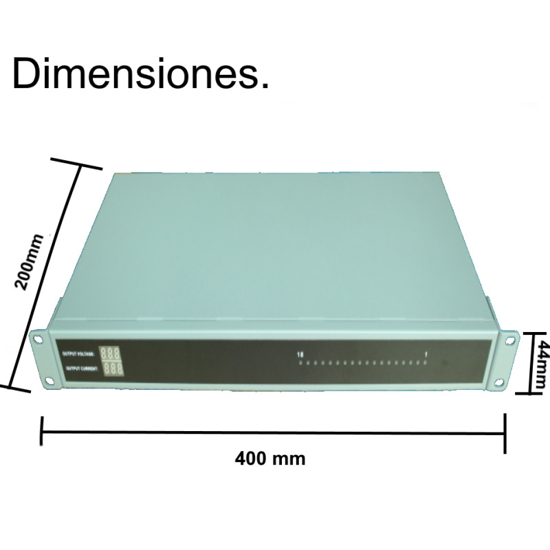 SAXXON PSU1220D18US - Fuente de Poder Profesional Regulada de 18 Canales/ Montaje en Rack/ Salida ajustable de 12 VDC a 13.8 VDC/ 20 Ampers/ Certificación UL/ Protección contra Descargas/ image 3