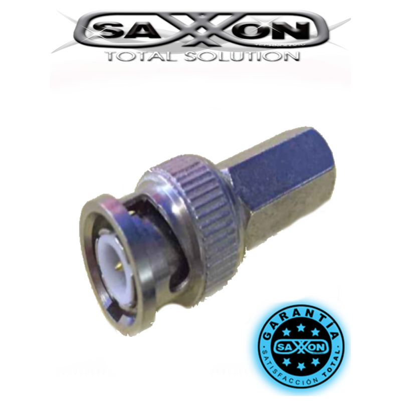 SAXXON PSUBR10RG59 - Bolsa de 10 conectores BNC macho de enroscar para cable siames