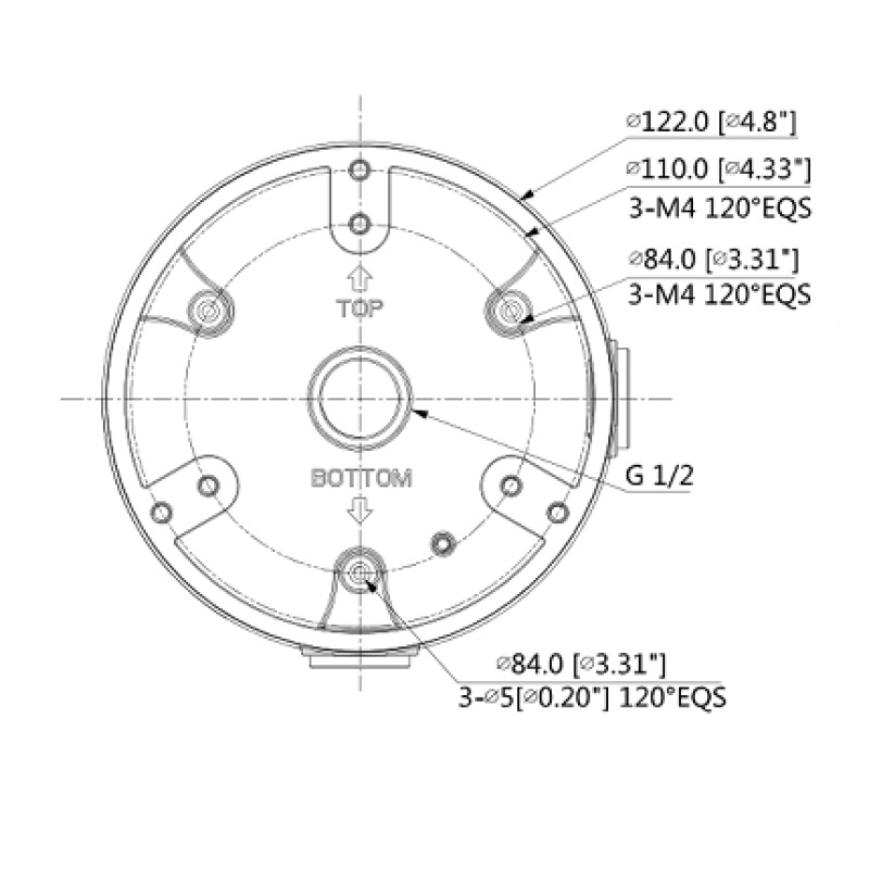 DAHUA PFA137 - Caja de conexiones compatible con series / T3A /  HDW8 /  HDW7 / H dBW4 / SD22 / D3A / H dBW6 image 4
