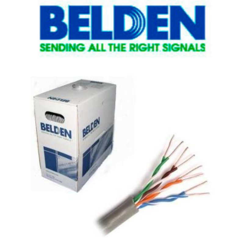 BELDEN 24120081000 - Cable UTP 100% cobre / Categoria 6+ / IBDN / GIGAFLEX 2412 CMR / Color gris / Bobina de 305 Mts