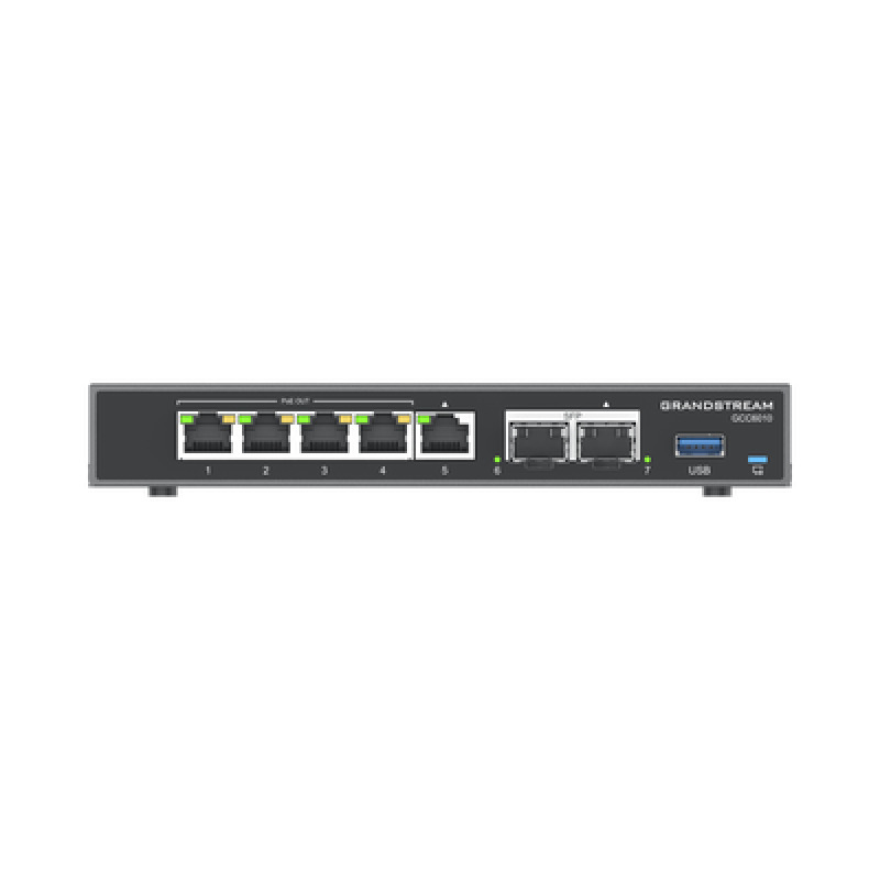 4 en 1 Firewall Nueva Generación Router PBX IP Switch Gigabit de 5 Puertos 4 PoE y 2 Puertos SFP 25 Gigabit